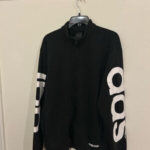 Adidas Men's Black and White Windbreaker